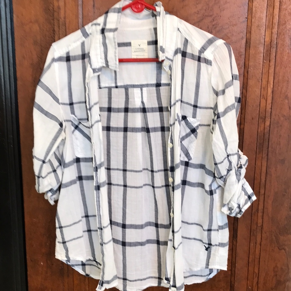 American eagle vintage boyfriend button down